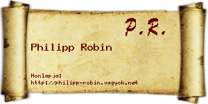 Philipp Robin névjegykártya